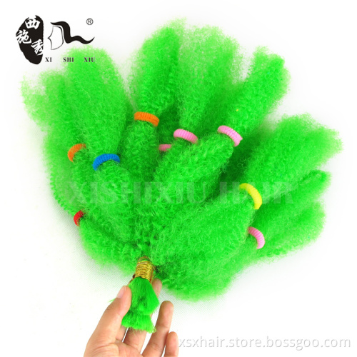2016 Wholesale synthetic kinky curly afro hair weave for braiding